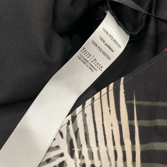 White House Black Market | A-Line Halter Palm Frond Dress | Red Multi | 4 - Picture 6 of 11